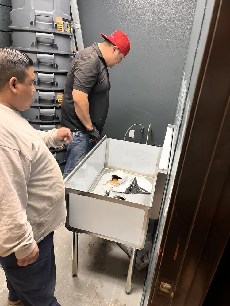Commercial plumbing and sink installation in Brandon